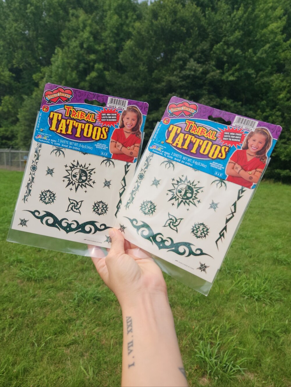 Tribal Glitter Temporary Tattoo Sheet